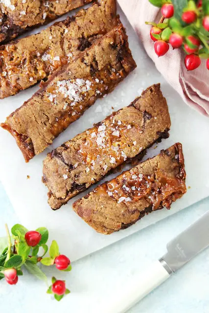 Gingerbread Slices with Caramel & Chocolate