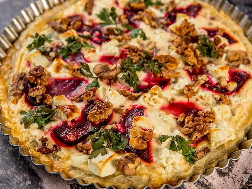 Beetroot pie with Quinoa and Chevre Vegetarian Recipe