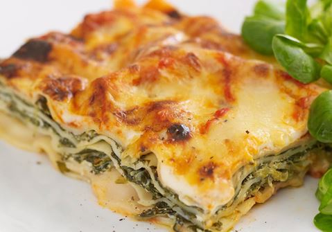 Lasagna With Cottage Cheese och Spinach Vegetarian Recipe