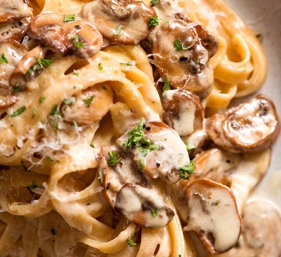 Vegetarian Pasta with Mushroom Sauce Recipe