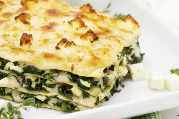 Vegetarian Lasagna with Feta Cheese