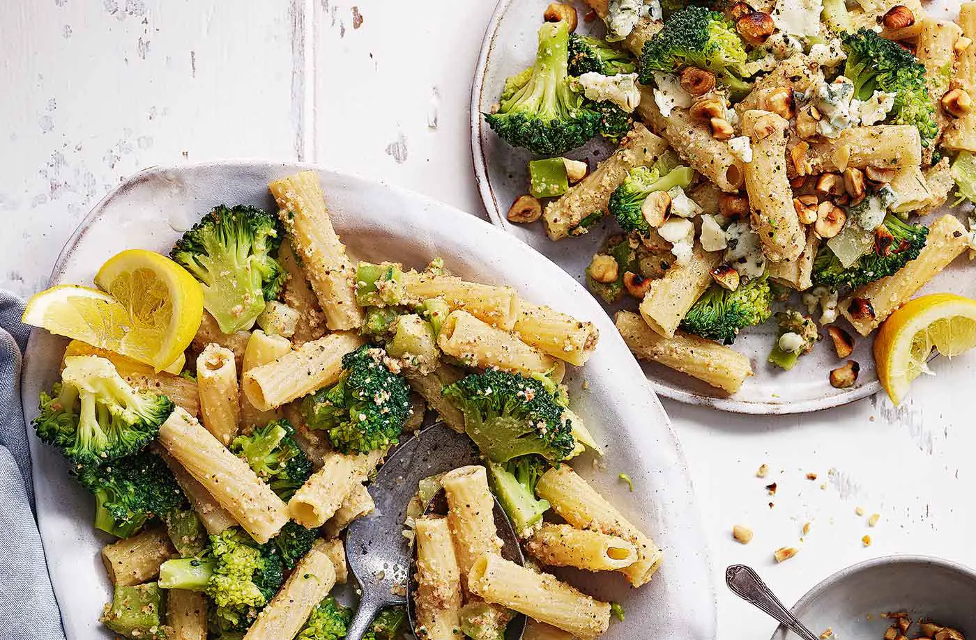 Broccoli Pasta with Roasted Hazelnuts Vegetarian Recipe