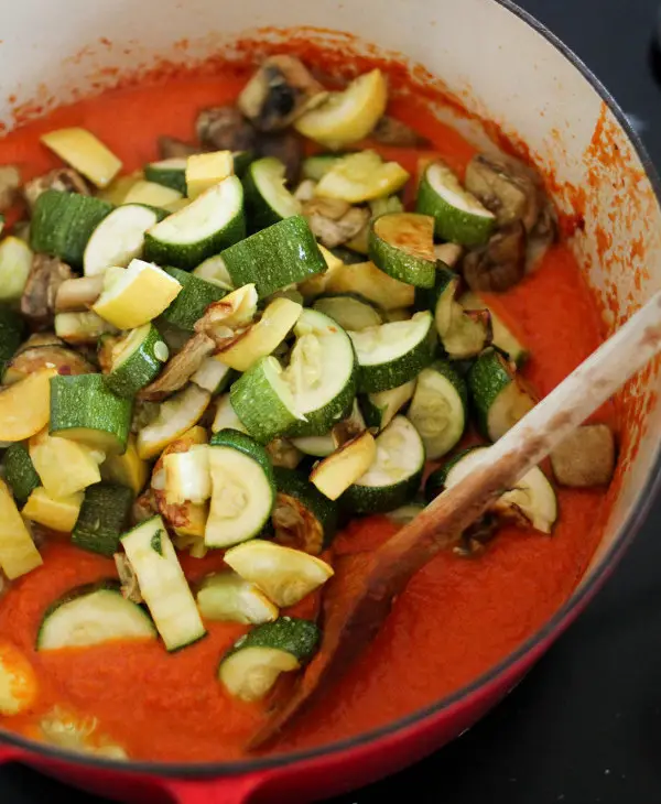 Vegetable Pot With Aubergine And Zucchini