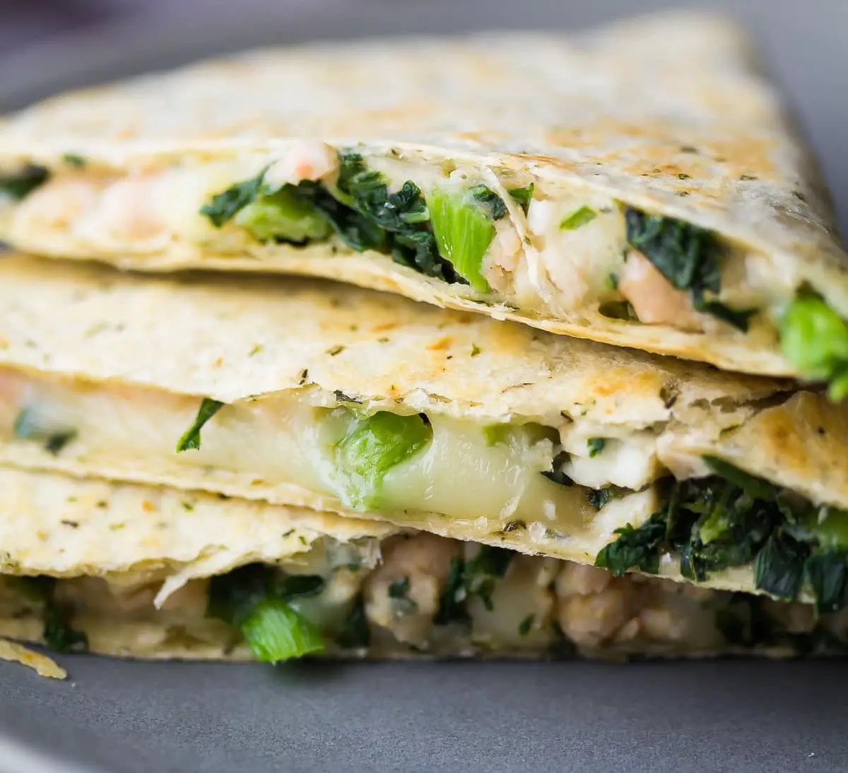 Quesadillas with Chickpeas, Spinach and Feta Cheese Vegetarian Recipe