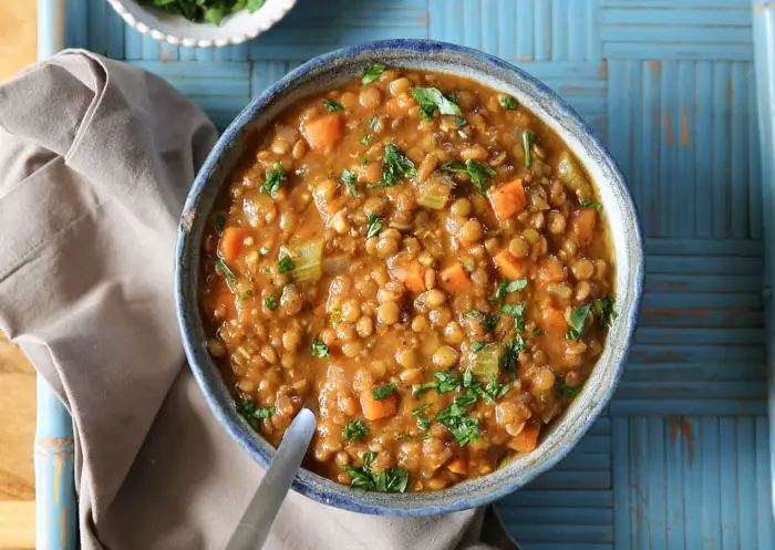 Vegetarian Pot with Lentils, Chickpeas and Vegetables Recipe