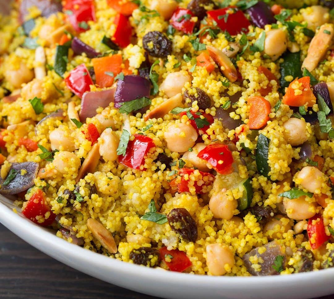 Indian Casserole with Couscous Vegetarian Recipe