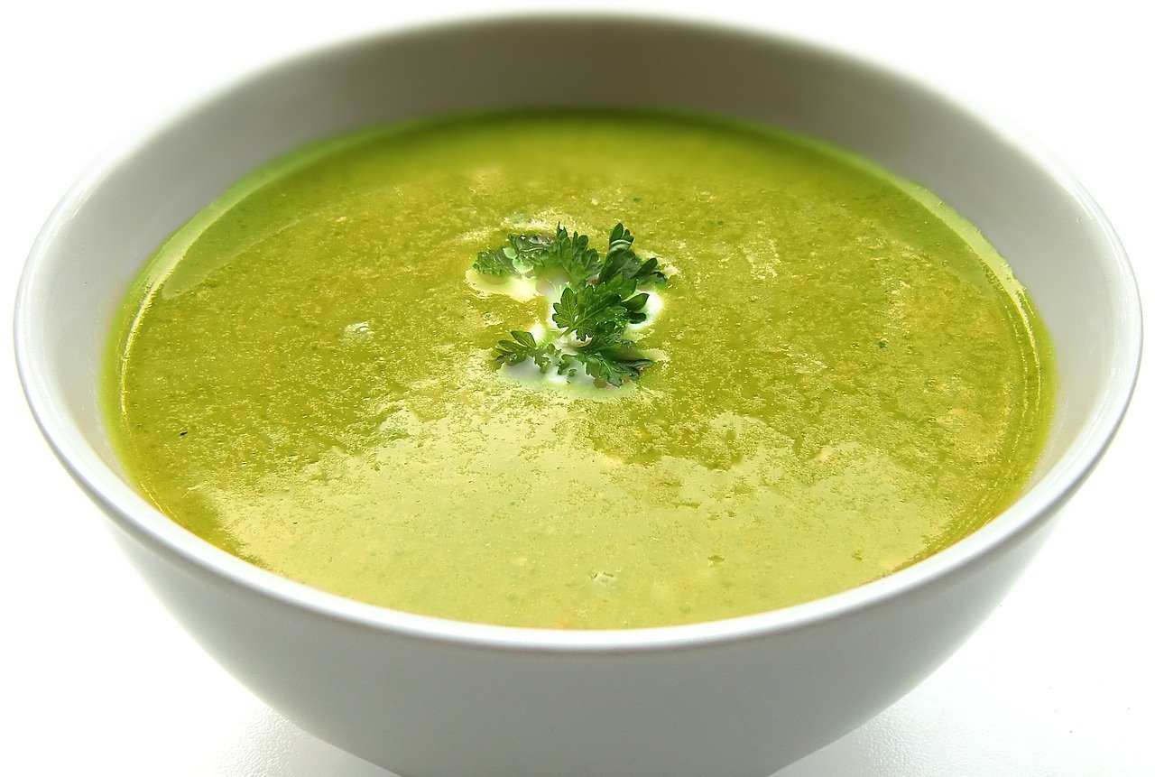 Green Soup with Rice and Parmesan Cheese
